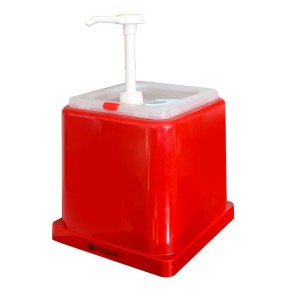 Пластмасов контейнер с помпа за кетчуп 2,2л (KD 01)(46010022)PP - Plast Port