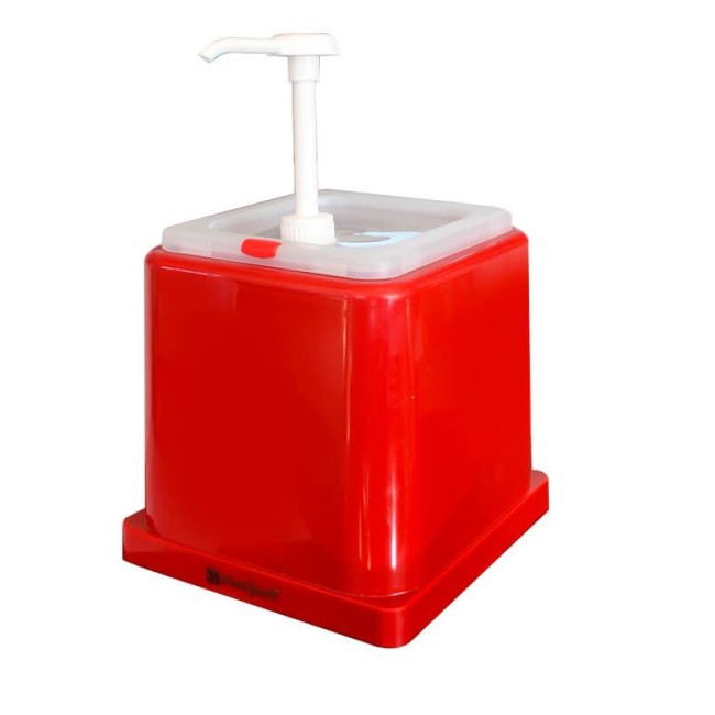 Пластмасов контейнер с помпа за кетчуп 2,2л (KD 01)(46010022)PP - Plast Port