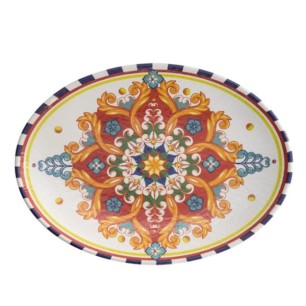 Меламиново плато овално 39x29xh4,4см KN-TILDA-CORDOBA-(11839.CW.COR) - Kulsan