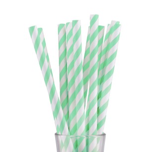 Хартиени сламки Bubble Tea, ф1,2x26см, 50бр, мента, BARWARE-(HC-37235)(210419-3) - Horecano