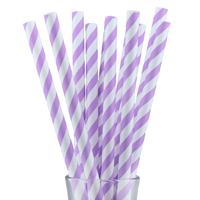 Хартиени сламки Bubble Tea, ф1,2x26см, 50бр, лилави, BARWARE-(HC-37237)(210419-2) - Horecano