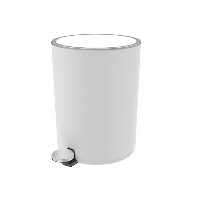 Кош с педал 5л ф21x28см LENOX бял PN-(M-E66-01) - Primanova