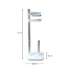 Стойка за тоалетна хартия и WC четка 16x25xh73см бяла PN-(M-E75-01) - Primanova