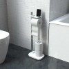 Стойка за тоалетна хартия и WC четка 16x25xh73см бяла PN-(M-E75-01) - Primanova