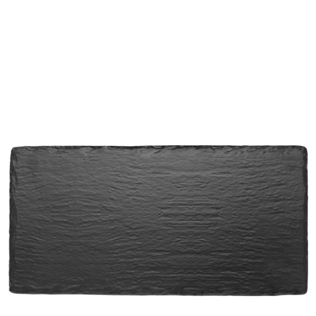 Меламиново плато правоъгълно 16,2x32,5xh1см GN1/3 BLACK SLATE EFFECT KN-(47013.BL) - Kulsan