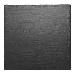 Меламиново плато квадратно 25x25xh1см BLACK SLATE EFFECT KN-(47225.BL) - Kulsan