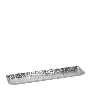 Метално плато правоъгълно 37x8,5xh2см VINTAGE SILVER NORTH-(HC-39126) - Horecano