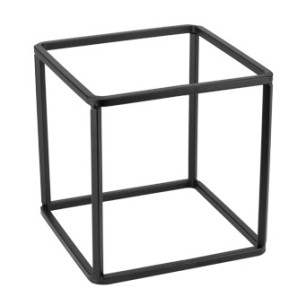 Стойка за бюфет квадратна 18x18xh18см черна BASICS-(HC-39137) - Horecano