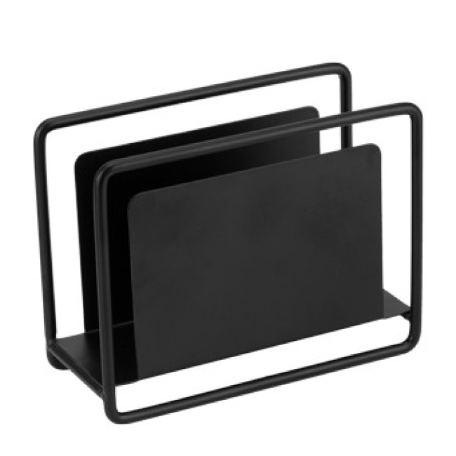 Салфетник с място за надписване 13x5,5xh10см черен HELLA-(HC-39151) - Horecano