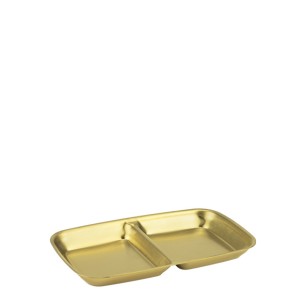Метално плато двусекционно 15,5x9см VINTAGE GOLD CHARM-(HC-3964) - Horecano