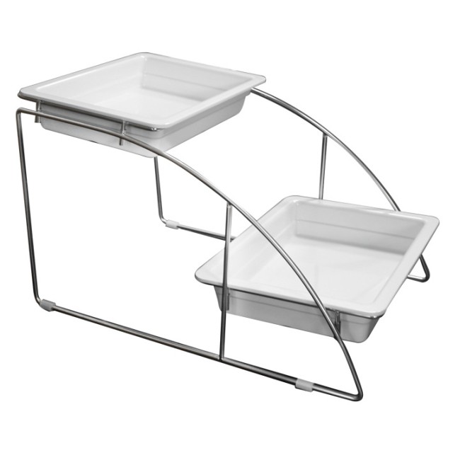 Иноксова поставка  за гастронорми GN 1/2 на два етажа 36x52,5x32,5см  (E901012SS00) - Ilsa