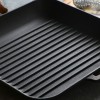 Чугунен грил тиган с  дървена дръжка квадратен 28x28xh4см (T307) - Maysternya