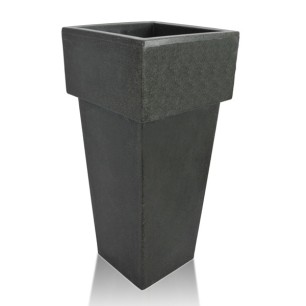 Пластмасова кашпа 53x53xh99см, 36л, антрацит SERINOVA-(PK099)