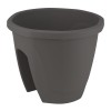 Пластмасова саксия за балкон Emerald №1 ф29,7xh24cm 7,5л антрацит SERINOVA-(ZS01)