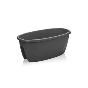 Пластмасова саксия за балкон Emerald №2 58x29xh24см 15,5л антрацит SERINOVA-(ZS02)