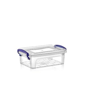 Пластмасова кутия контейнер плитка 1,25л 20,9x14,2x7cм DUNYA-(30151)