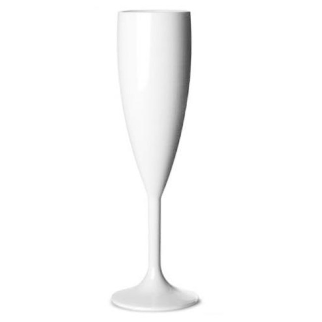 Поликарбонатна чаша за шампанско бяла 180мл 55x218мм (GB.C18) PREMIUM WHITE - Rubikap