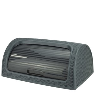 Кутия за хляб 41,4x26,9xh18,1см сива - PVC РАТАН DUNYA- (05330)