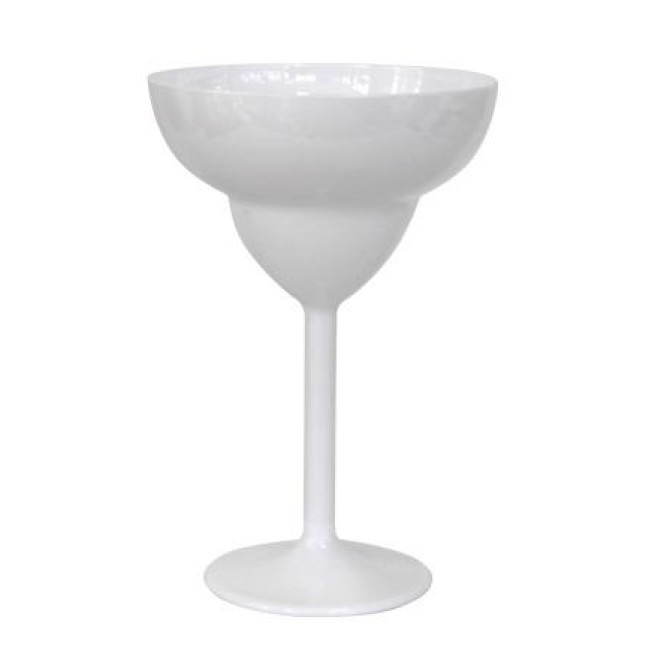 Поликарбонатна чаша за Маргарита (MARGARITA) 350мл 11,8xh17,5см бяла RK-PRЕMIUM WHITE-(PM.M30)  - Rubikap