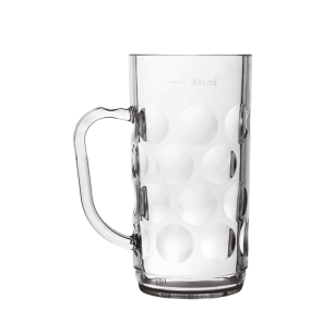 Поликарбонатна халба за бира 300мл ф6,8xh13,5см RK-PRISMA CLEAR-(TB.B36) - Rubikap