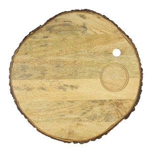 Дървена дъска за презентация кръгла ORGANIC ф32xh2см ALAS-(SWRS-130621-B5М) (mango wood) - Horecano