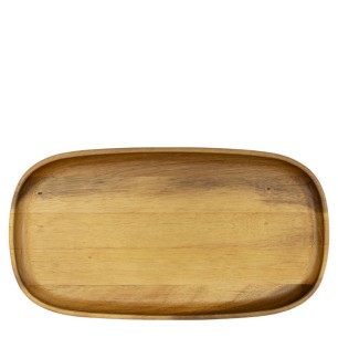 Дървено плато овално 39x22xh2,8см АКАЦИЯ ALAS-(SWO-011118-ST54) - Horecano