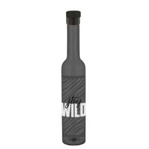 Стъклена бутилка за зехтин с декор и тапа 250мл "Stay Wild" M-152007 - Horecano