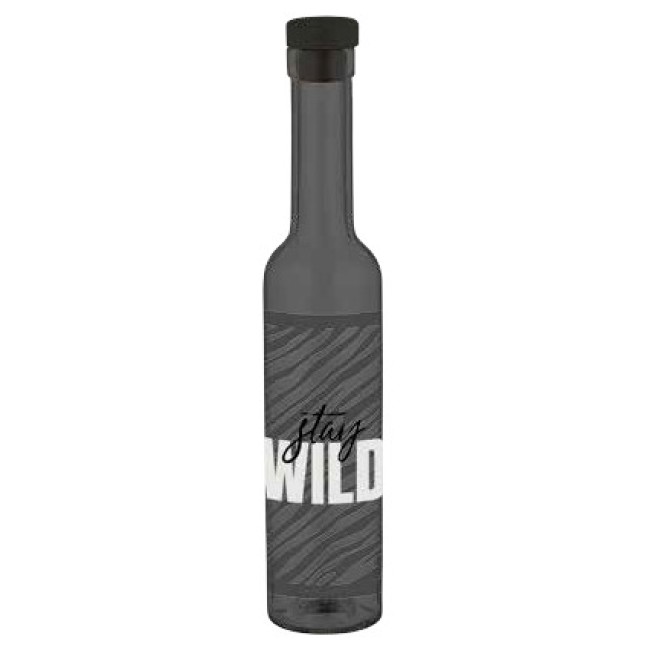 Стъклена бутилка с декор и тапа 500мл "Stay Wild" M-152011 - Horecano