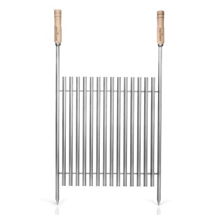 Метална скара за барбекю с дървени дръжки 85,5x48,5x3,2см SIMONAGGIO-Argentinian Grill-(GRA-M)