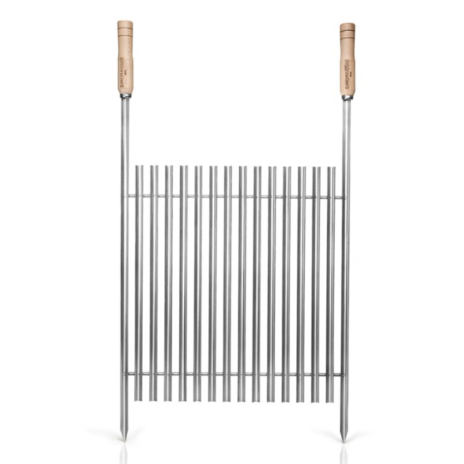 Метална скара за барбекю с дървени дръжки 85,5x48,5x3,2см SIMONAGGIO-Argentinian Grill-(GRA-M)