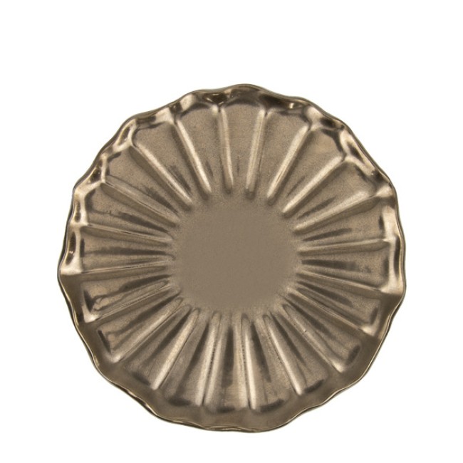 Керамична чиния ф24,5xh2,7см QUINN GOLD-(HC-561031) - Horecano