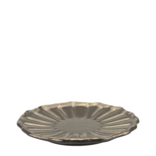 Керамична чиния ф24,5xh2,7см QUINN GOLD-(HC-561031) - Horecano