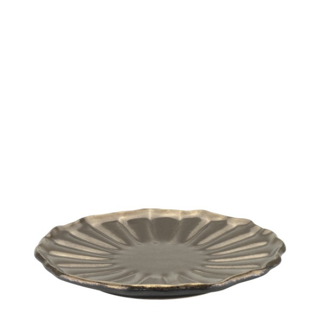 Керамична чиния ф24,5xh2,7см QUINN GOLD-(HC-561031) - Horecano