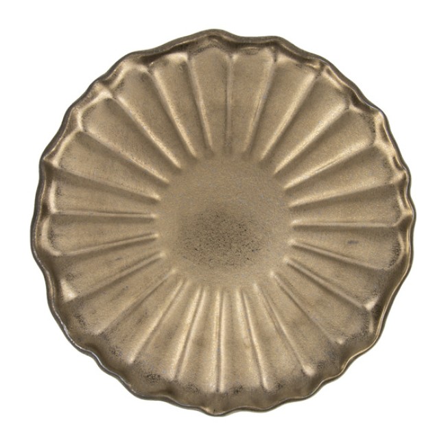 Керамична чиния ф28xh2,7см QUINN GOLD-(HC-561032) - Horecano