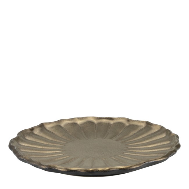 Керамична чиния ф28xh2,7см QUINN GOLD-(HC-561032) - Horecano