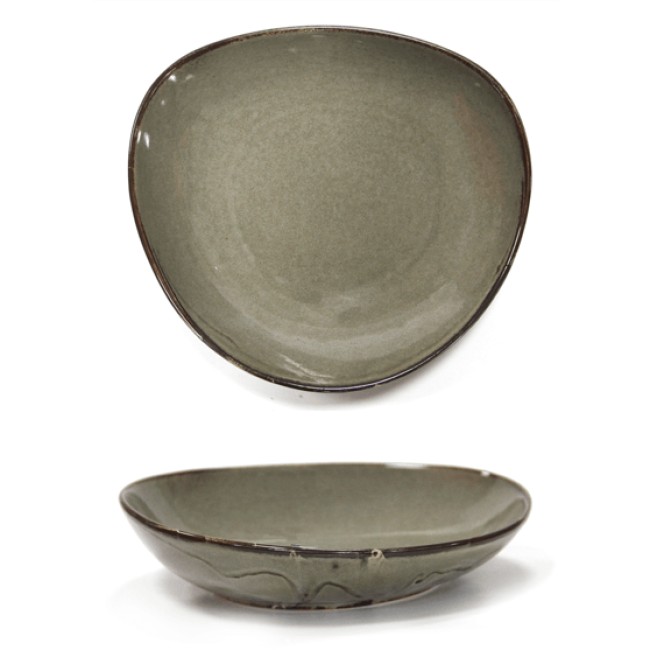 Порцеланова чиния ф21см ANTIQUE-GREY (TR0002-8G) - Horecano