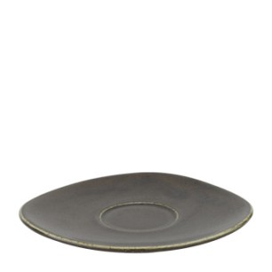 Порцеланова подложна чинийка 15,5x14xh1,8м ANTIQUE BLACK-(HC-561180) - Horecano