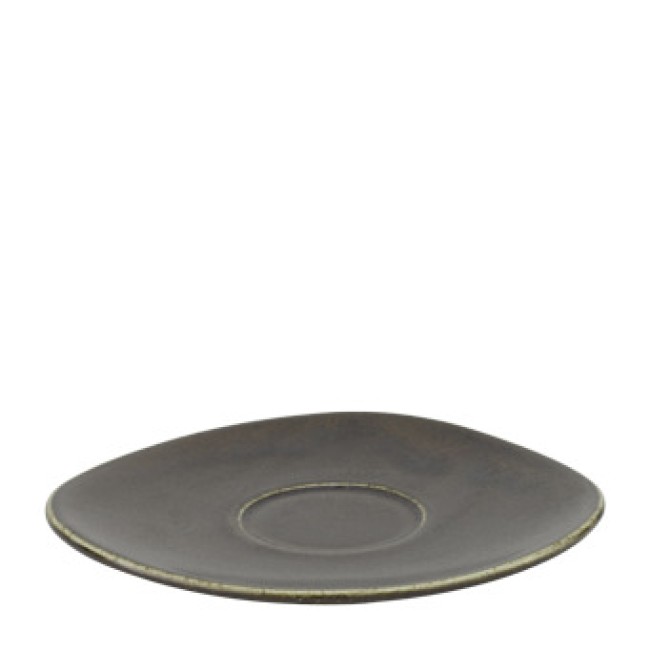 Порцеланова подложна чинийка 15,5x14xh1,8м ANTIQUE BLACK-(HC-561180) - Horecano