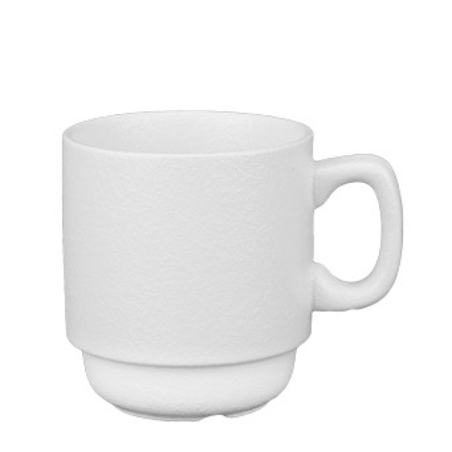Порцеланова чаша MUG 300мл стакабъл ATLAS WHITE-(HC-561245) - Horecano