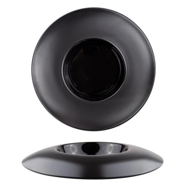 Порцеланова чиния черна ф18см GOURMET HORECANO-VISION BLACK- (F2638FB-7L)