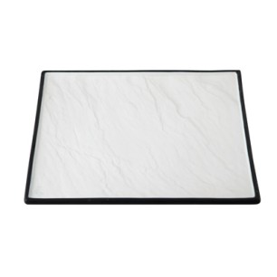 Порцеланова чиния квадратна с матов черен ръб 30x30см HORECANO-BUFFET-(F2934BY-12W) 