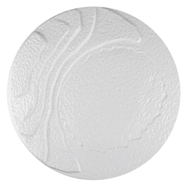 Порцеланово плато на вълни кръгло 36см METEOR WHITE-(F3071-14) - Horecano