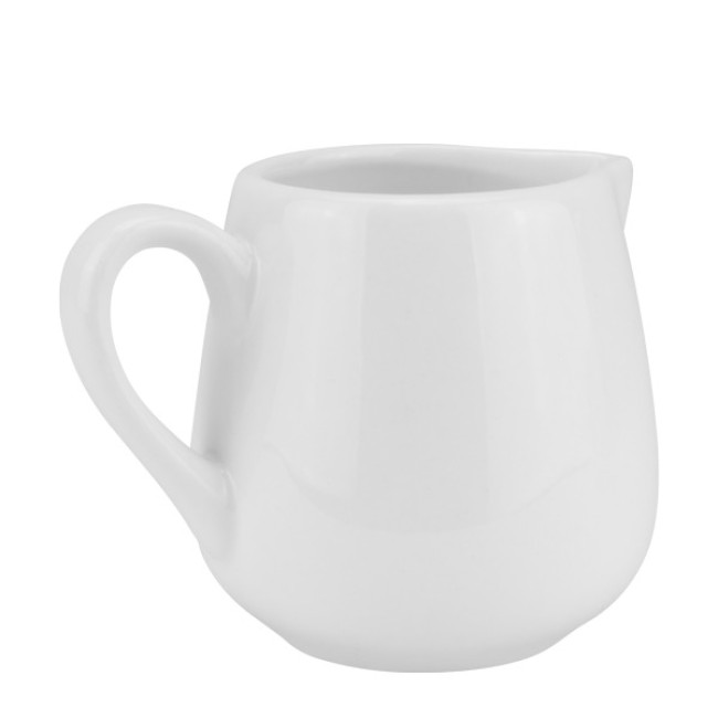 Порцеланова каничка за мляко средна с дръжка 90мл VISION WHITE-(F0759-120CC) - Horecano