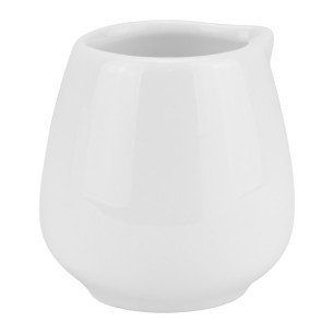 Порцеланова каничка за мляко средна без дръжка 90мл VISION WHITE-(F0761-120CC) - Horecano