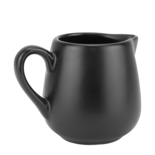 Порцеланова каничка за мляко малка с дръжка 40мл MATT VISION BLACK-(F0759-80FB) - Horecano