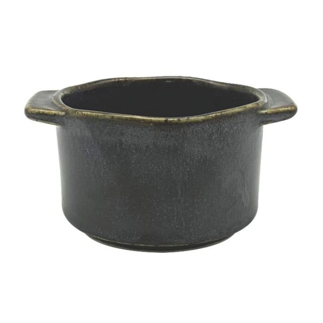 Порцеланов рамекин с дръжки ф9,5см 275мл ANTIQUE-BLACK-(ZA0203-4.5-B) - Horecano