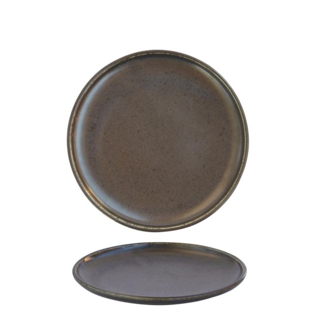 Порцеланова чиния кръгла 21см ANTIQUE-BLACK-(ZA0001-8.25-B) - Horecan