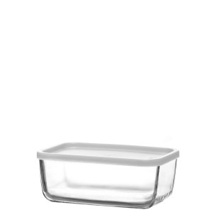 Стъклена кутия с бял капак 1,17л CUB 238-PK0002 - Lav