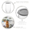 Стъклен буркан със сив силиконов капак 10,5см h21см 1,4л PK222 DUO 140 - Lav 