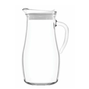Стъклена кана с бял капак h24,58см 1,8л MIS 180-PK0002 - Lav